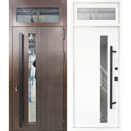 МДФ дверь со стеклом и фрамугой РД-2681 по цене от 37500 рублей