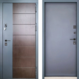 Стальная дверь МДФ панель РД-2515 цвет серый и венге по цене от 21500 рублей